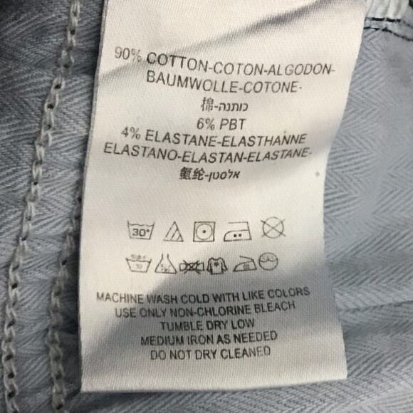 FREE PEOPLE Exposed Button Fly Crop Rolled Dark Indigo Blue Raw Hem Jeans sz 31 - Picture 9 of 10